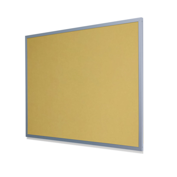 2212 Fresh Pineapple Colored Cork Forbo Bulletin Board with Heavy Aluminum Frame